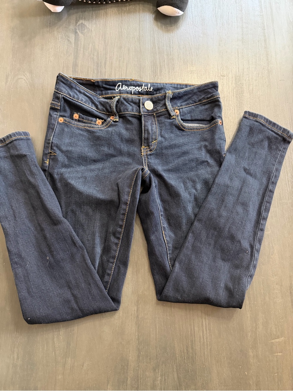 Aeropostale Lola Jegging Dark Wash Skinny Jeans 0 Short